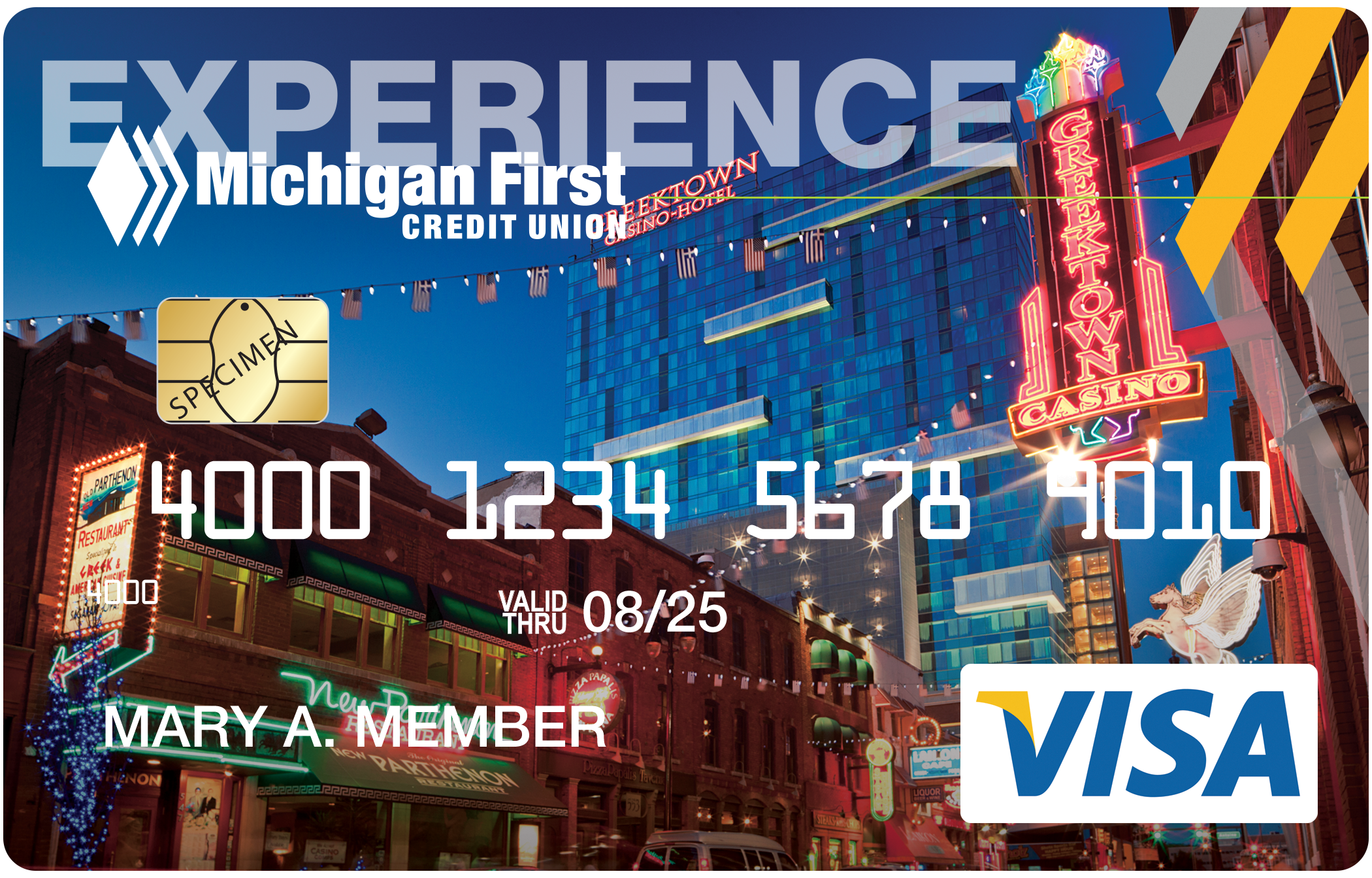 Credit Card: Greektown Cityscape