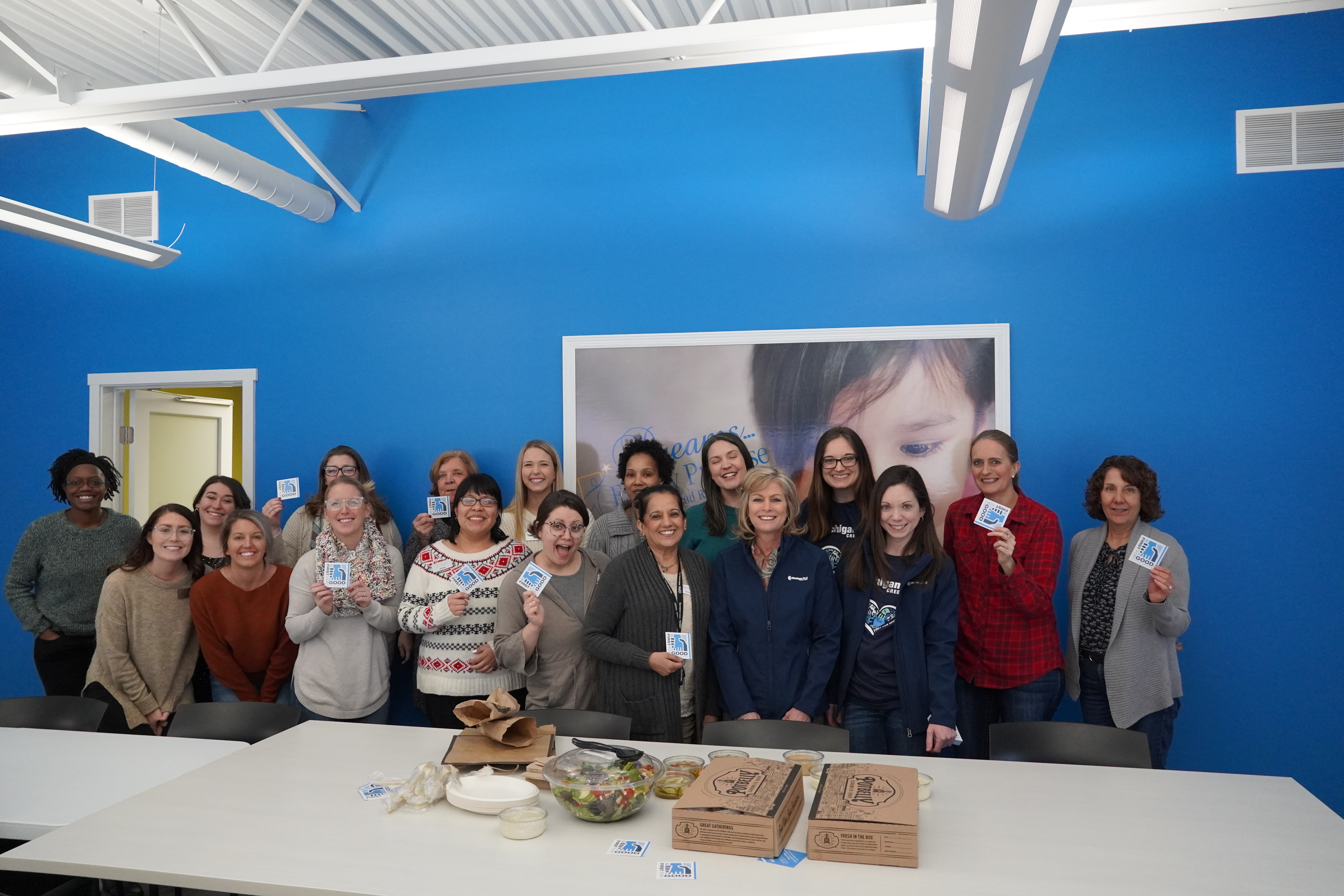 Surprising non-profit groups around Michigan with a catered lunch.